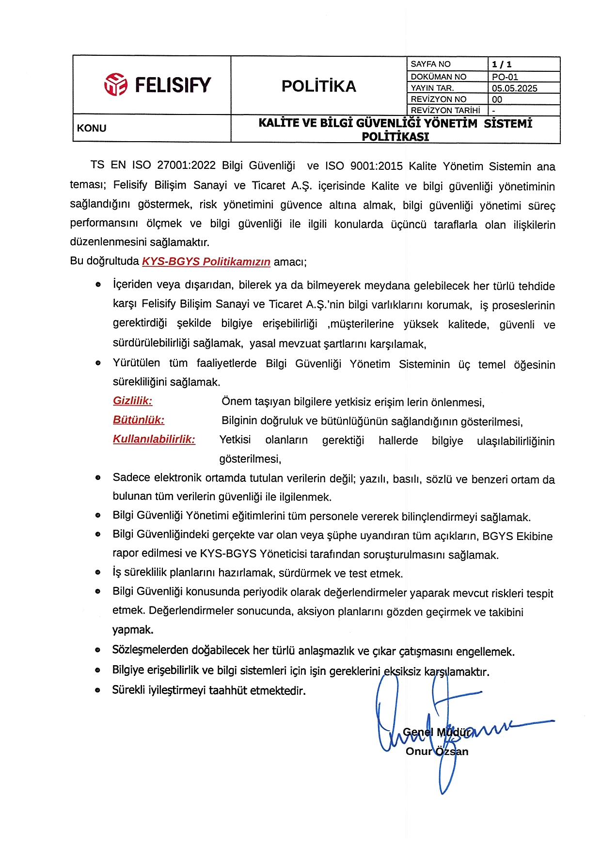 FELISIFY_QUALITY_INFORMATION_SECURITY_POLICY